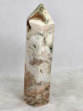 Huge UV Reactive Flower Amber Calcite Tower Blue Aragonite Band Druzy Crystal